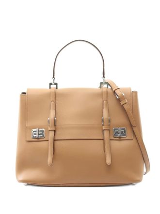 Prada 2000s saffiano leather tote bag - Neutrals