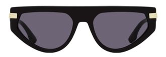 Victoria Beckham VB685S Shield-Design Acetate Sunglasses - Black