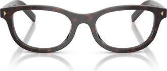 Prada 0pr D01vu Classic Rectangular Tortoiseshell Acetate Eyeglasses