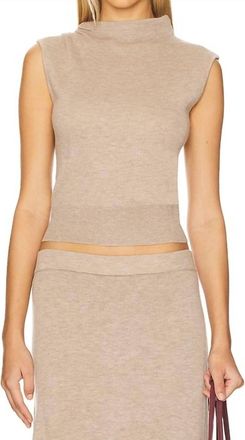 Astr Deora Sleeveless Sweater In Beige