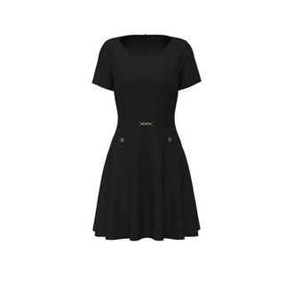 Guess Wanda Flare Chain Dress - Dames - Jurken - Zwart - Maat: XS Viscose