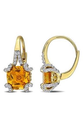 Delmar Citrine & White Topaz Earrings in Yellow at Nordstrom Rack