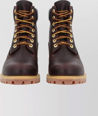 Timberland rugged round toe boots with lug sole
