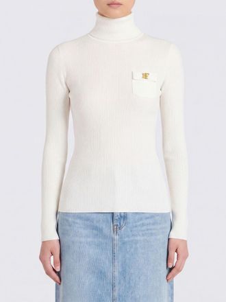 Elisabetta Franchi Dolcevita slim fit in misto seta a maniche lunghe