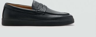 Mango Mocassini pelle fascetta nero - Uomo - 39 - MANGO MAN