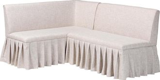 Baxton Studio Bryna 2Pc Fabric Upholstered Dining Nook Bench Set