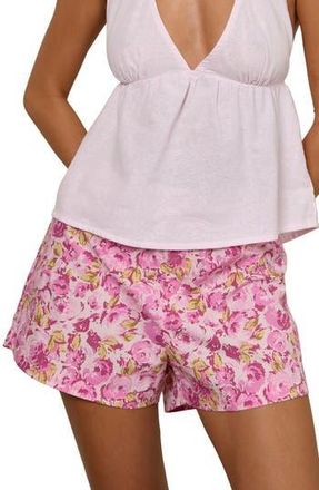 Motel Verie Floral Cotton Shorts in Blossom Floral Pink at Nordstrom Rack, Size Xx-Small
