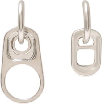 Maison Margiela Sluiting Oorbellen - Dames - Oorbellen - Grijs - ONE Size - Accessoires