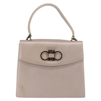 Ferragamo Gancini Leather Pink Leather Handbag (Pre-Owned)