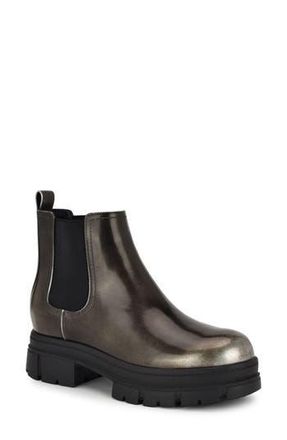 Nine West Kimma Platform Chelsea Boot in Pewter/Black at Nordstrom Rack, Size 8.5