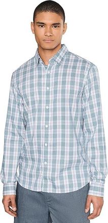 Faherty The Movement Shirt Mens Clothing Blue Orchid Plaid : 2XL, Cotton/Nylon/Elastane