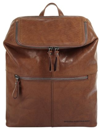 Spikes & Sparrow Cityrucksack SPIKES & SPARROW, Damen, Gr. B/H/T: 32cm x 23cm x 10cm, onesize, braun (cognac), Leder, Rindsleder, Rucks&auml;cke Cityrucksack, echt Leder