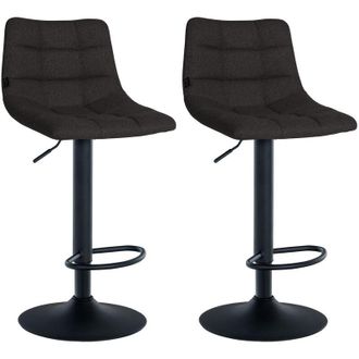 Clp Clp - Set De 2 Taburetes De Bar Jerry En Tela Negro Negro