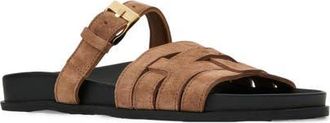 Aquatalia Ispera Weatherproof Slide Sandal in Clay Suede at Nordstrom, Size 8.5