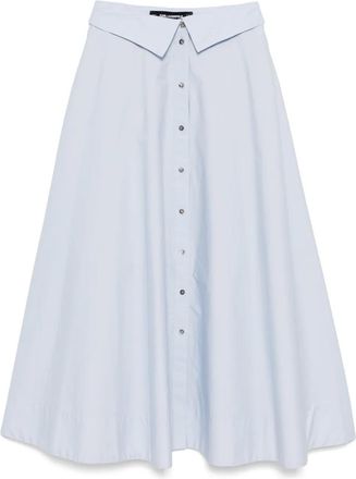 Karl Lagerfeld Gonna in popeline - Blu