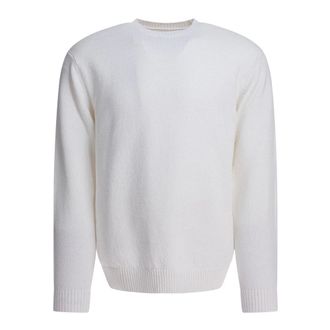 Beams Plus Jersey de Punto Blanco Lily Yarn - Knitwear - Hombre - Blanco - L
