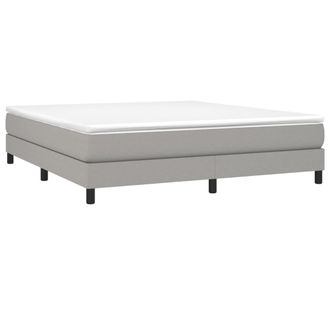 vidaXL Cama Sin Colch&oacute;n Tela Gris Claro 160x200 Cm Vidaxl