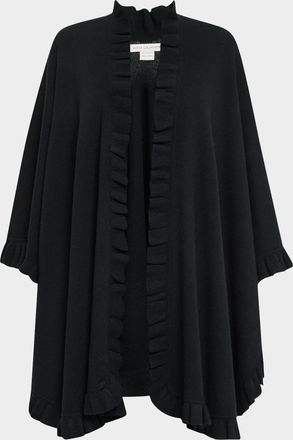 Sofiacashmere Ruffle-Trim Cashmere Cape