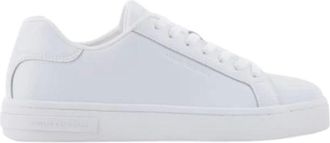 A|X Armani Exchange Schoenen, Dames, Wit, 38 EU, Katoen, Sneakers met veters en logo