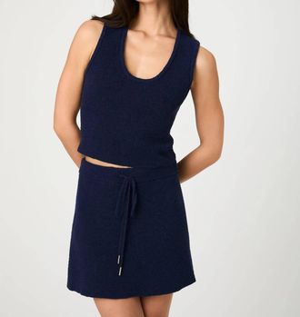 French Connection Georgia Mini Skirt In Midnight Blue