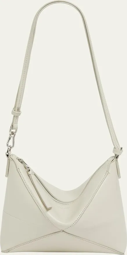 Puzzle Fold Leather Pouch Shoulder Bag