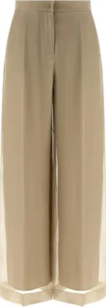 Max Mara Beige Silk Casual Womens Pants