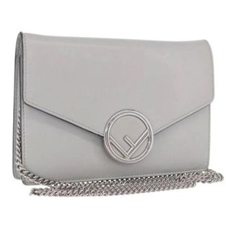 Fendi Pre-owned Vintage Schoudertas - Dames - Pre-owned - Grijs - Maat: ONE Size Leer