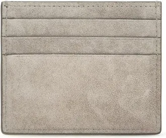 Brunello Cucinelli Womens Gray Calf Leather Bos Taurus Wallet