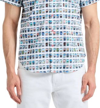 Robert Graham Paradis Portal Short Sleeve Button-Up Shirt In Multi