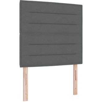 vidaXL Cabecero Con Cabecera Gris Oscuro 80 Cm Tela Vidaxl