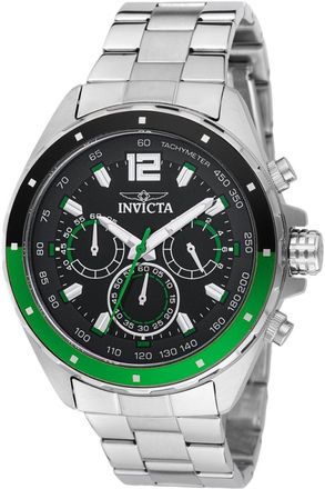 Invicta Speedway 49363 Heren Horloge - Quartz Uurwerk - Roestvrij Staal met zwarte Wijzerplaat - 44mm