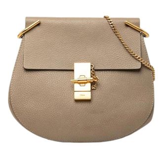 Chlo&eacute; Pre-owned Drew Shoulder Bag - Dames - Vintage Schoudertas - Bruin - ONE Size - Leer - Vintage