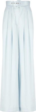 Zimmermann Lichtblauwe broek met riem - Dames - Wijde Broeken - Blauw - L - Broeken