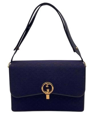 Gucci Blue Cotton Shoulder Bag (Authentic Pre-Loved)