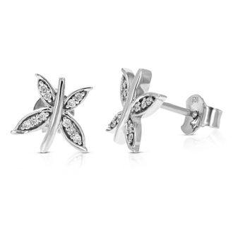 Vir Jewels 1/10 cttw Lab Grown Diamond Composite Earrings in Sterling Silver With Push Backs For Women