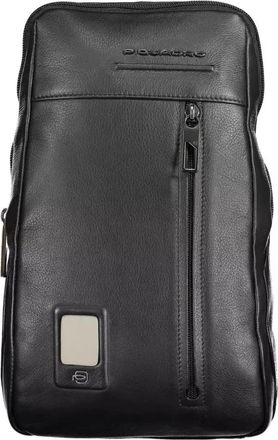 Piquadro Leren Rugzak - Heren - Schoudertassen - Zwart - ONE Size - Leer - Tassen