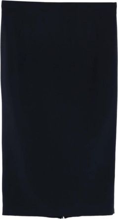 Marina Rinaldi Zipped Slit Pencil Skirt - Dames - Midirokken - Blauw - 2XL - Polyester - Rokken