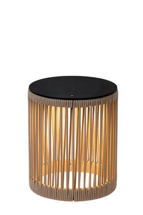 Lucide L&aacute;mpara de suelo de poli&eacute;ster con 1 led integrado, taupe