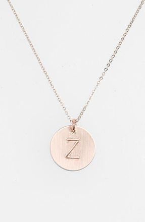 Nashelle 14k-Gold Fill Initial Disc Necklace in 14K Gold Fill Z at Nordstrom