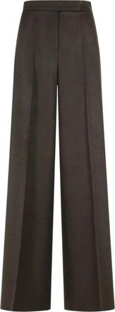 Max Mara Filato Wide-Leg Pant - Dames - Wijde Broeken - Bruin - XS - Broeken
