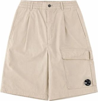 C.P. Company Micro-Reps Boxy Lens Shorts - Heren - Korte Broeken - Grijs - XL - Katoen - Korte Broeken