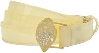Kurt Geiger Crystal Eagle Buckle Belt in Pale Yellow at Nordstrom, Size X-Large/xx-Large