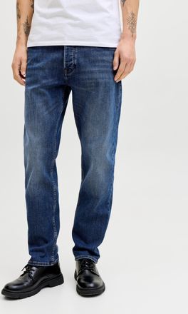 Jack & Jones Tapered-fit-Jeans JACK & JONES, Herren, Gr. 29, L&auml;nge 30, blau denim, Denim/Jeans, Obermaterial: 69% Baumwolle, 29% Polyester, 2% Elasthan, unifarben,