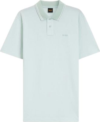 HUGO BOSS Tops, Heren, Groen, L, Orange Polo