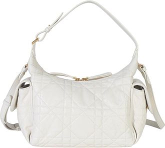 Dior White Leather Latte Macrocannage Medium D-Dream Bag (Authentic Pre-Loved)