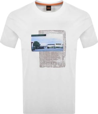 HUGO BOSS T-shirt met ronde hals - Wit