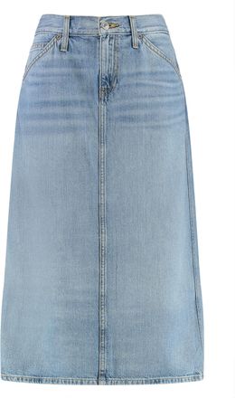 Re/Done Womens Denim Skirt - Light Grey Cotton - Size 27 (Waist)