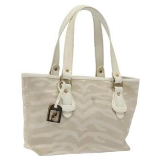 Fendi Pre-owned Canvas fendi-bags - Dames - Pre-owned - Beige - Maat: ONE Size Leer