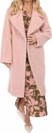 Sadie & Sage Gemma Teddy Coat In Blush
