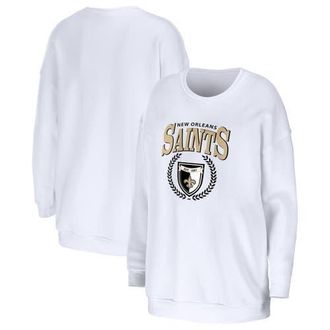 WEAR by Erin Andrews Womens WEAR by Erin Andrews White New Orleans Saints Oversized Pullover Sweatshirt at Nordstrom, Size Medium
